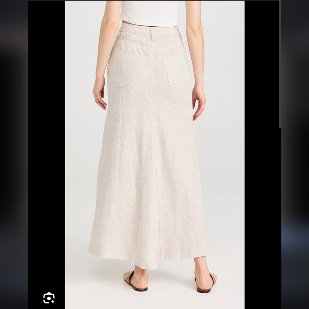 Reformation Beige Maxi Skirt with Front Slit - Picture 5 of 12